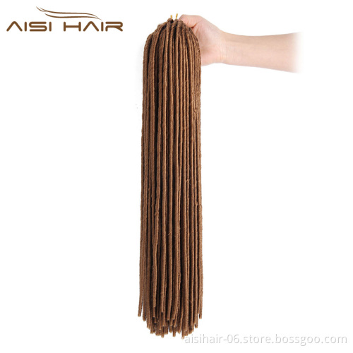 The Top Selling 18 inch Synthetic Dreadlocks Braids Hair Extensions High Temperature Colors Fiber Hair